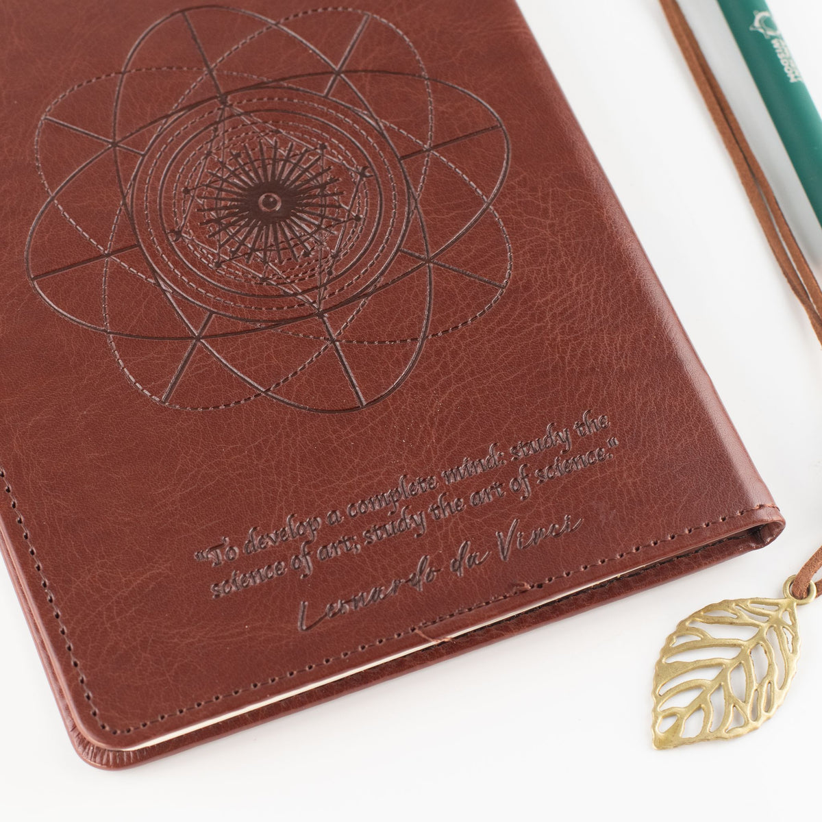 A5 Intention Note Book - LCD Wipe Screen - Brown Leather Effect - 160 Pages