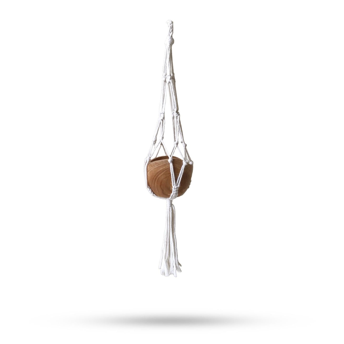 Macrame Pot Holder Classic - Natural Large Pot