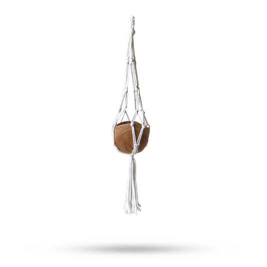 Macrame Pot Holder Classic - Natural Large Pot
