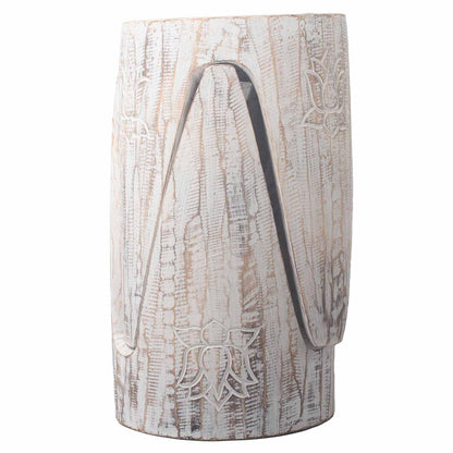 Interlocking Table/Stool set of 2 - Lrg Whitewash