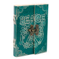 Leather Green Peace with Lock Notebook (18x13cm)