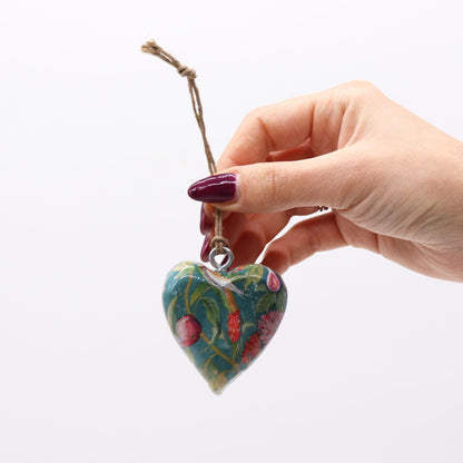Large Decor Wood Heart - Bird & Floral