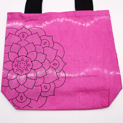 Tie-Dye Cotton Bag (6oz) - 38x42x12cm -  Mandela - Magento - Black Handle