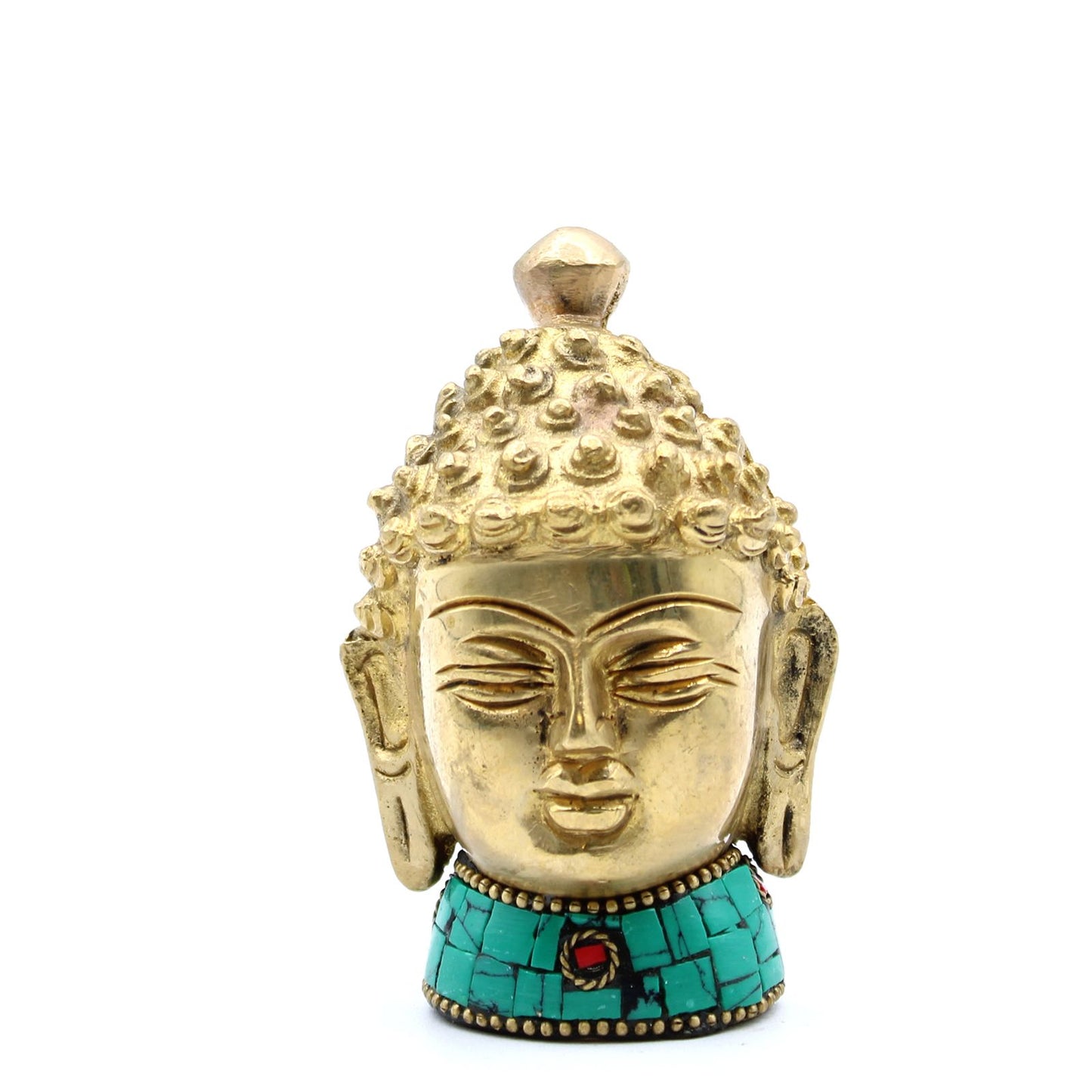 Brass Buddha Figure - Medium Head - 8 cm