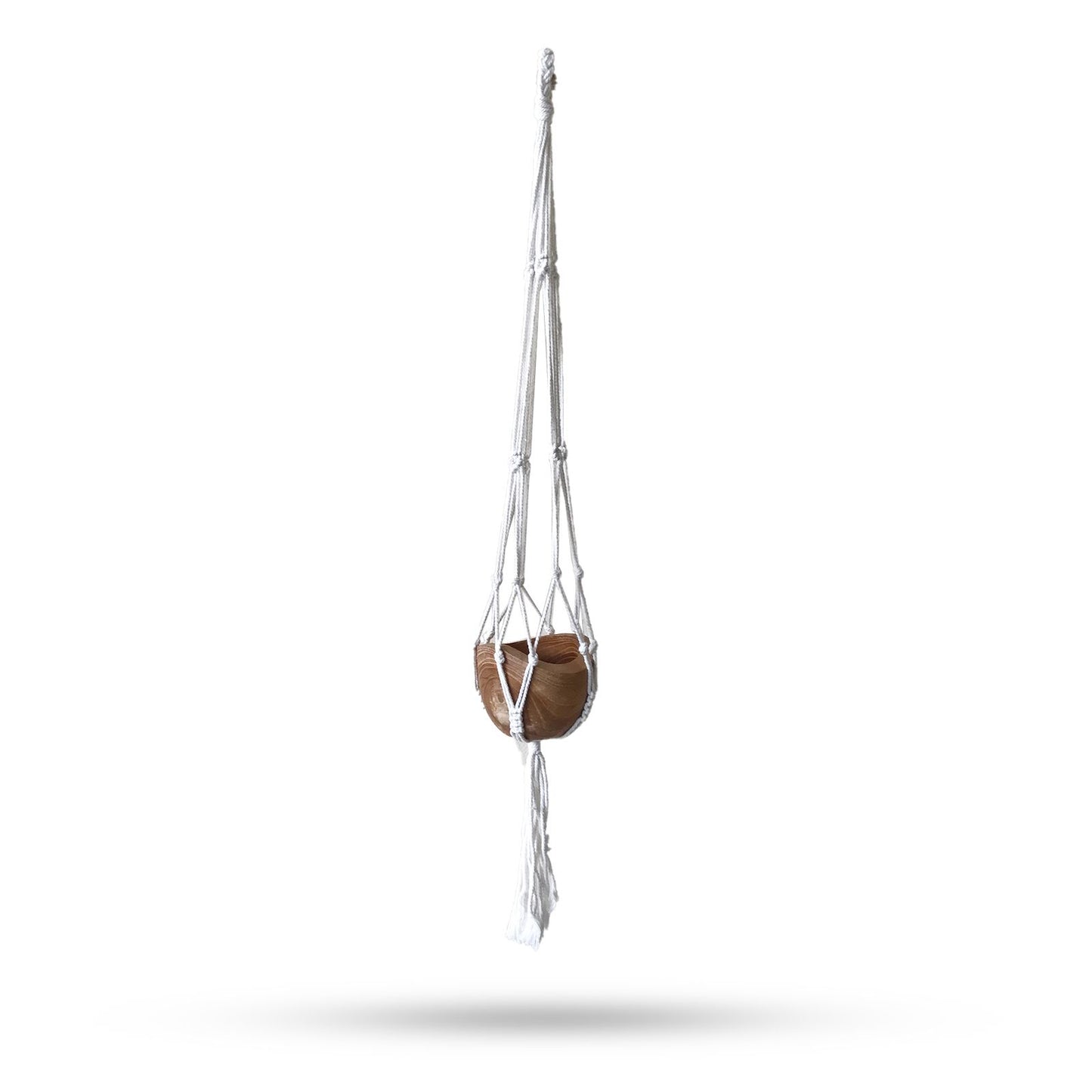 Macrame Pot Holder Classic - Natural Medium Pot