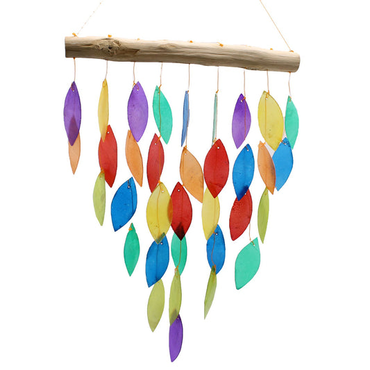 Rainbow Leaf Capiz Chime
