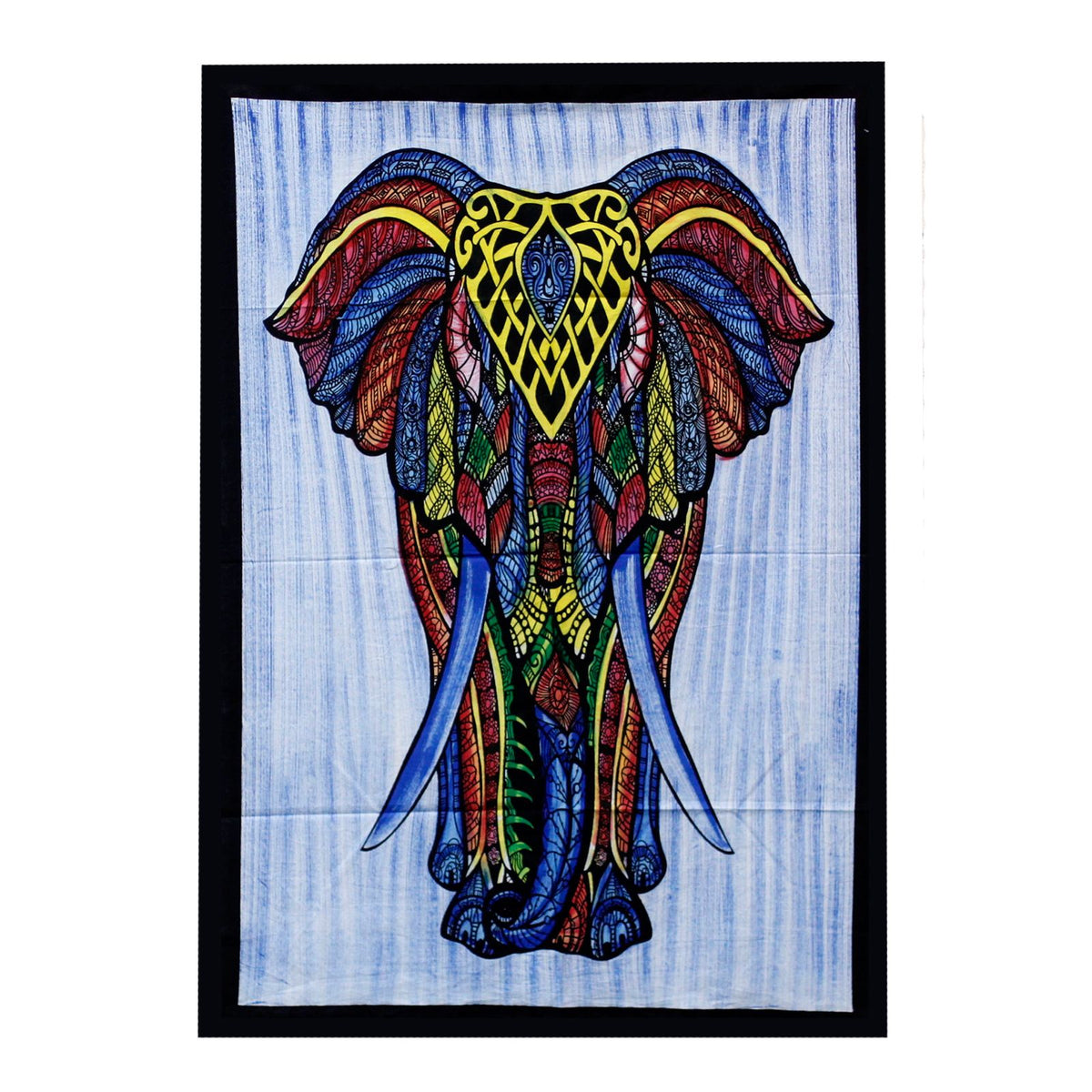 Hand-brushed Cotton Wall Art - Elephant