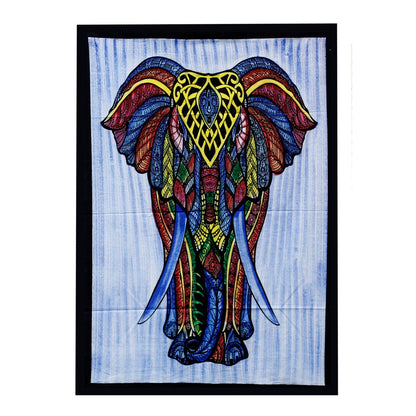 Hand-brushed Cotton Wall Art - Elephant