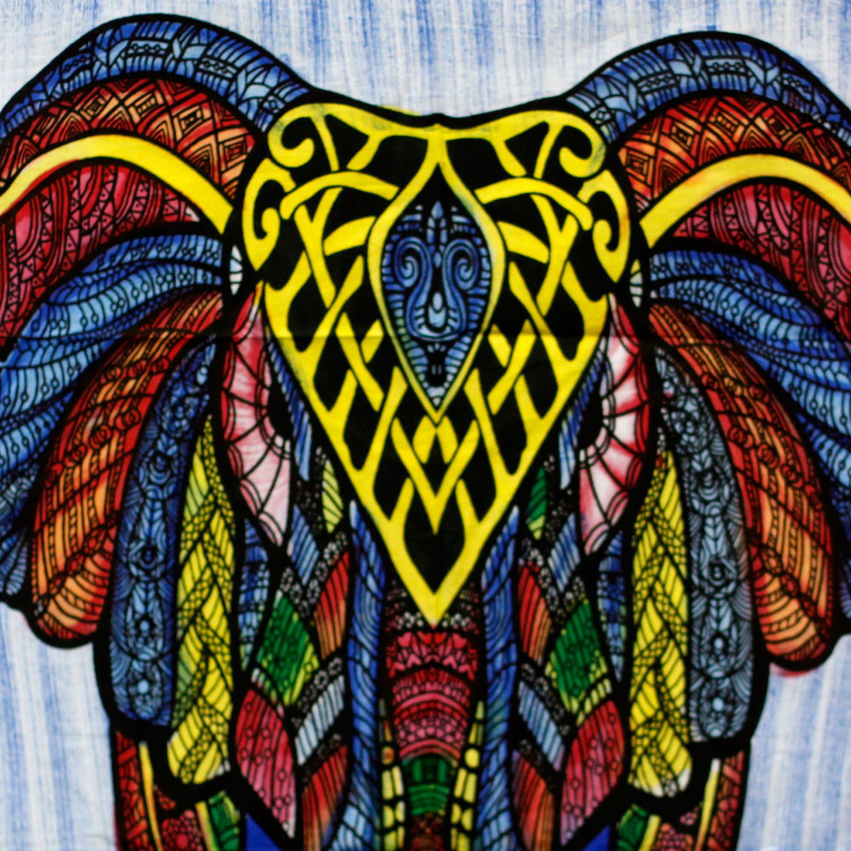 Hand-brushed Cotton Wall Art - Elephant