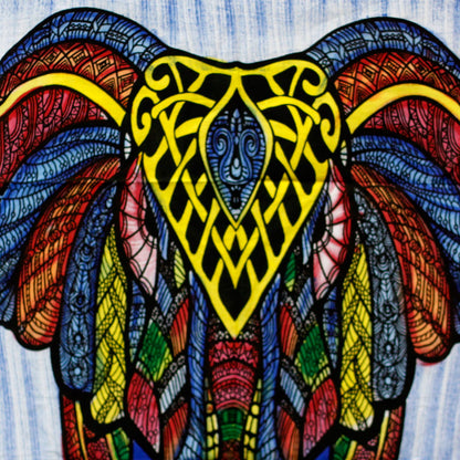Hand-brushed Cotton Wall Art - Elephant
