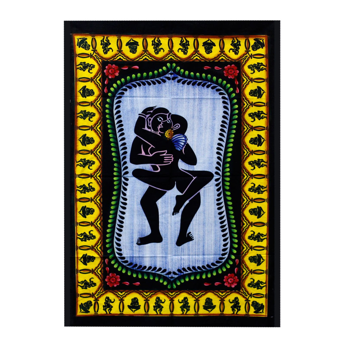 Hand-brushed Cotton Wall Art - Kamasutra