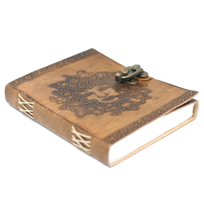 Leather Greenman Notebook (20x15cm)