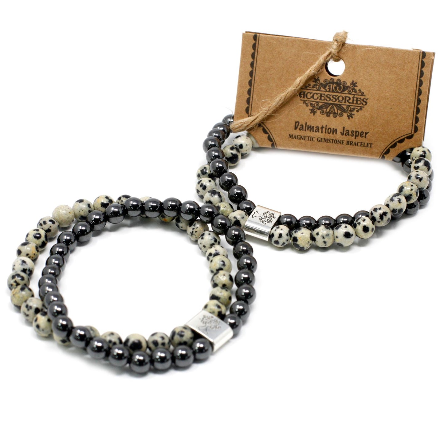 Magnetic Gemstone Bracelet - Dalmatian Jasper