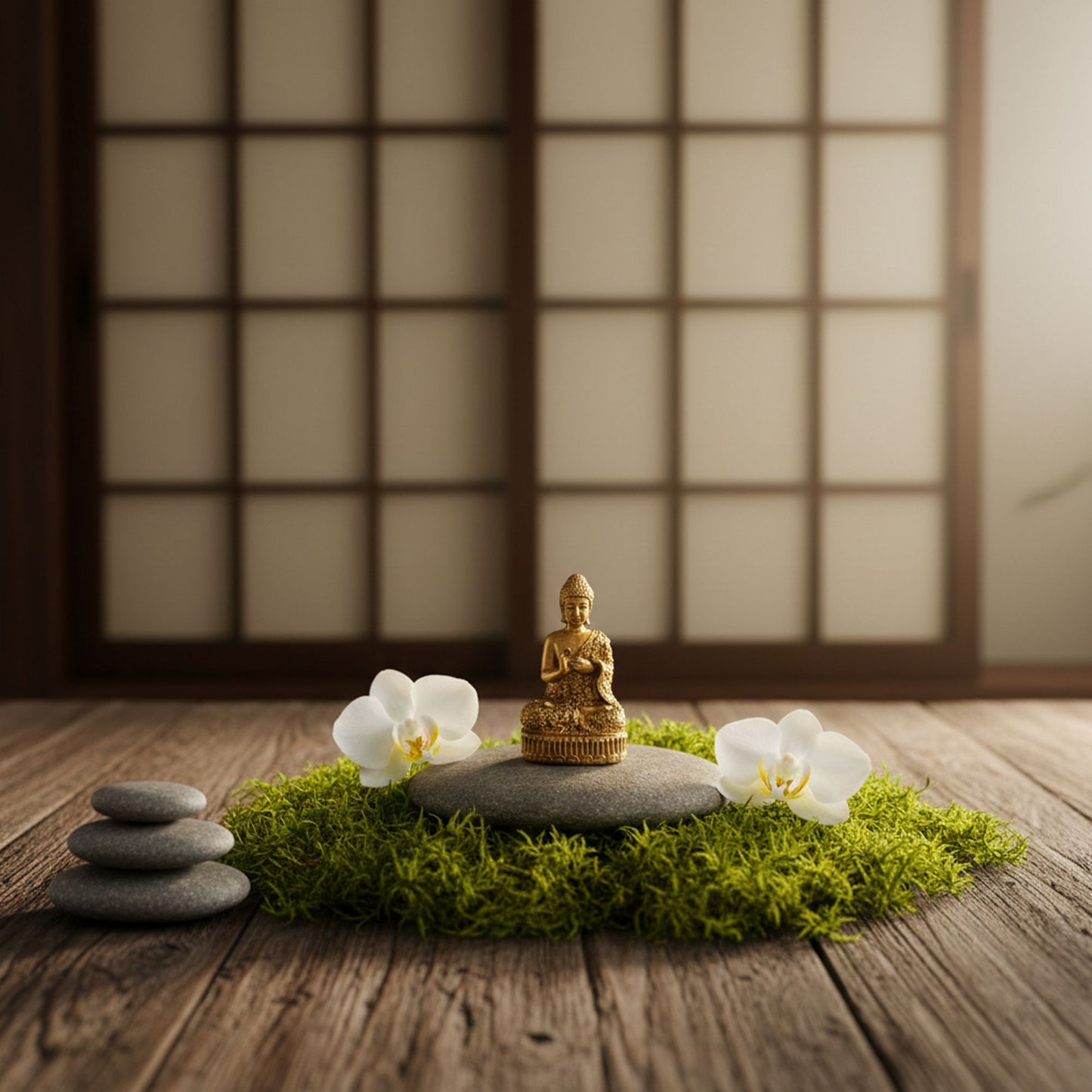 Brass Miniature Gods - Buddha (60gms)  - 48mm