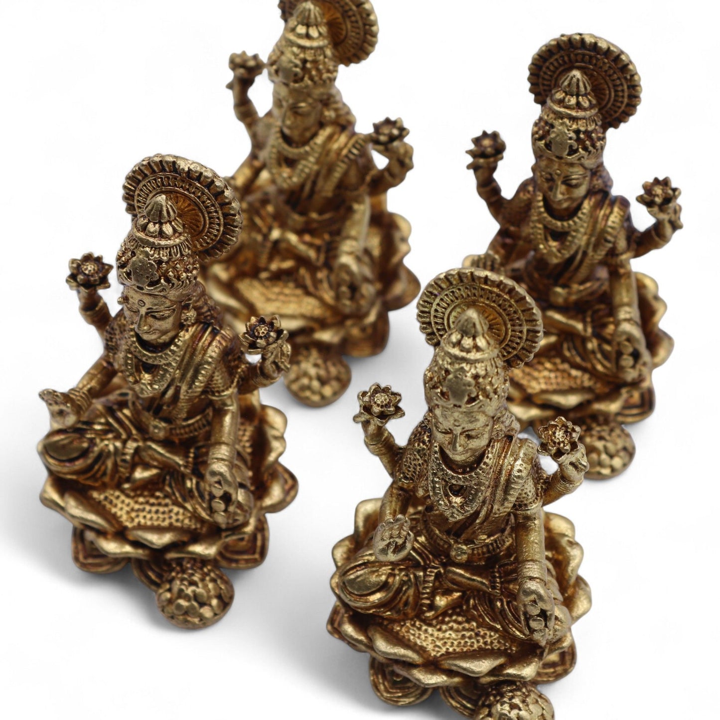 Brass Miniature Gods - Laxmi (52gms) - 49mm