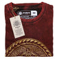 Nomad Sari Stonewashed Cotton T-Shirt – Chakra – Maroon – Medium