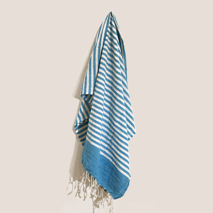 Cotton Pareo Throw - 100x180 cm - Sky Blue