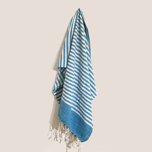 Cotton Pareo Throw - 100x180 cm - Sky Blue