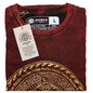 Nomad Sari Stonewashed Cotton T-Shirt – Chakra – Maroon – Large