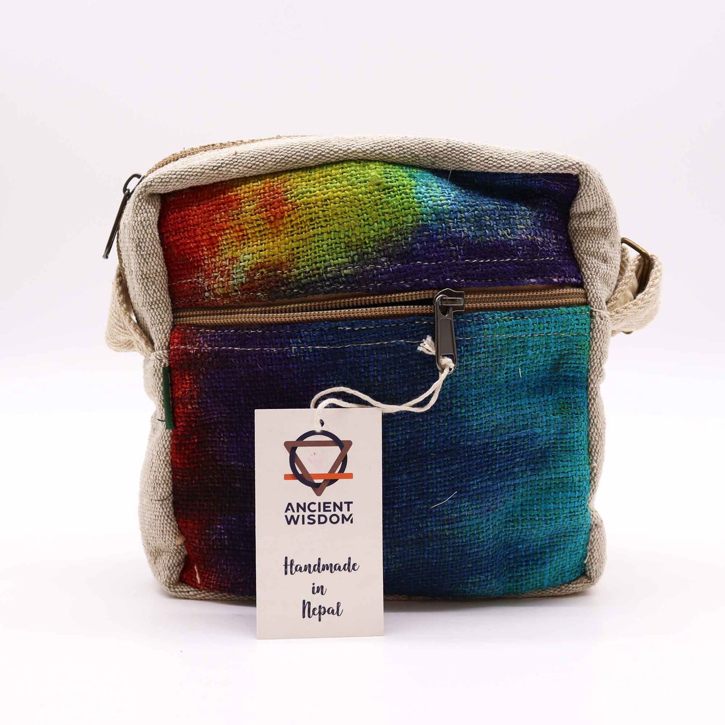 Tie-dye Hemp Messegner Bag 1  Zip
