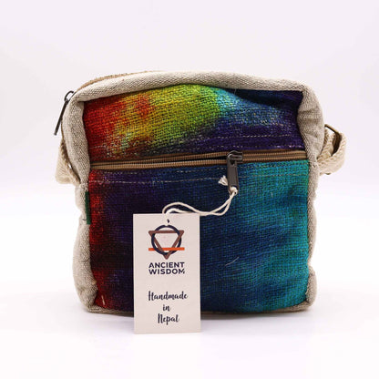 Tie-dye Hemp Messegner Bag 1  Zip